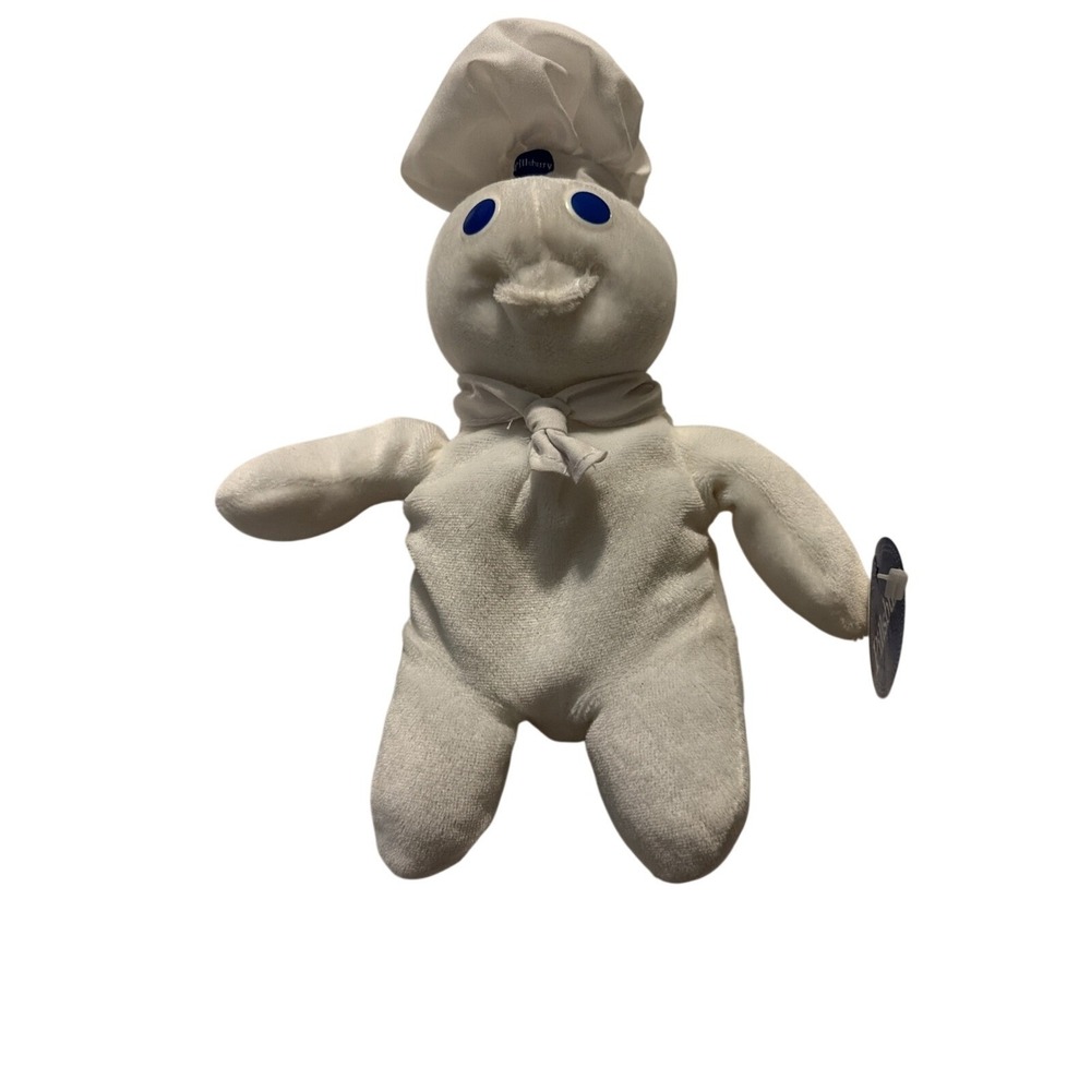 Pillsbury Doughboy Plush Bean Bag Toy White Mascot 1997 NWT 8in